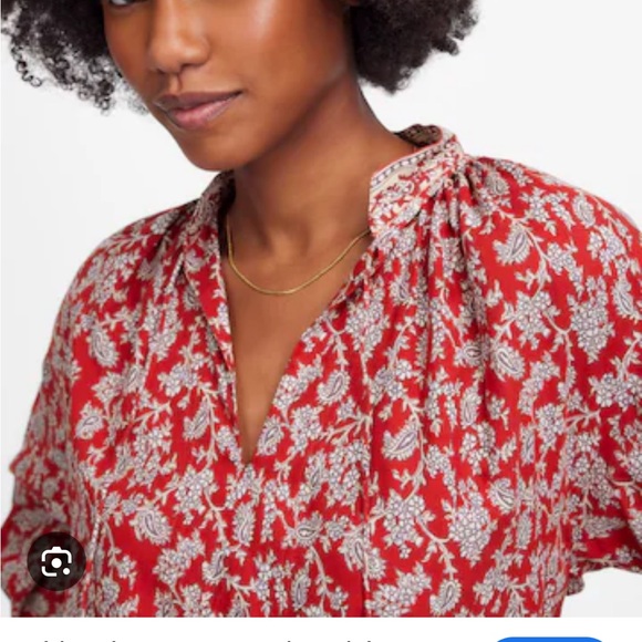 Madewell cotton shirred popover - Picture 3 of 8